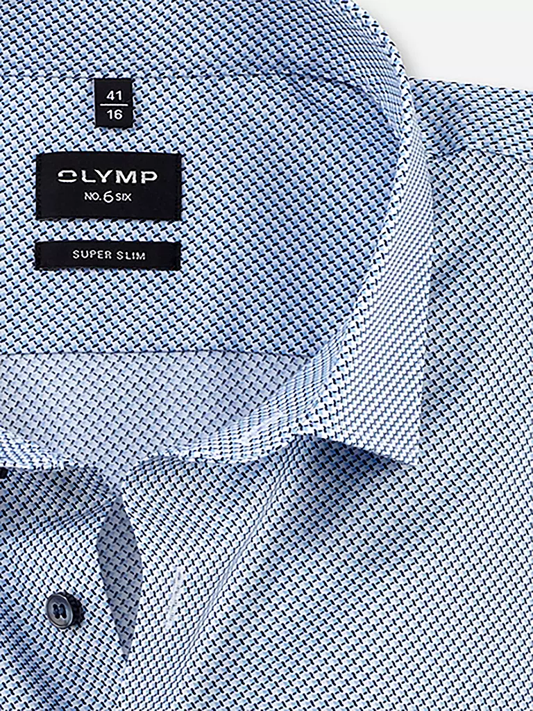 OLYMP NO.6 Hemd Super Slim Fit blau