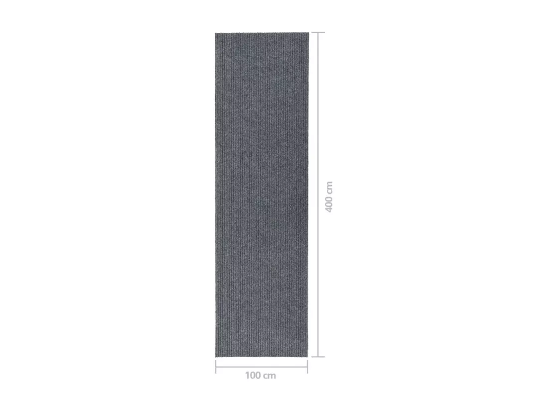 Tapis 100x400 cm gris
