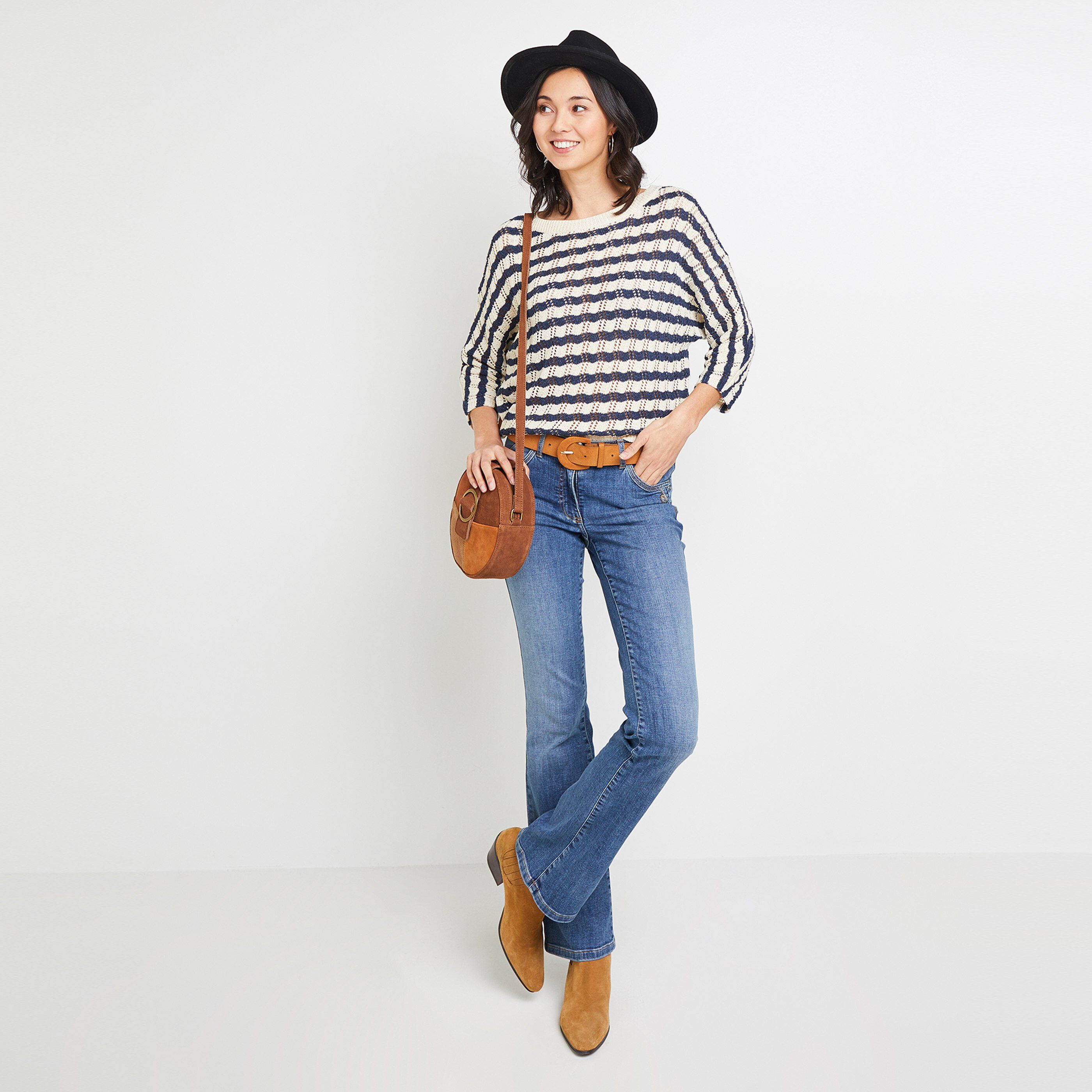 Pull maille femme - BLEU