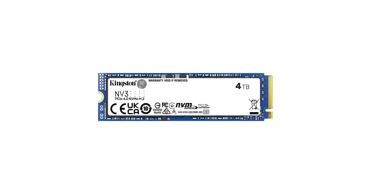 KingstonNV3 4 TB SSD  (SNV3S/2000G, PCIe 4.0 x4, NVMe, M.2 2280)
