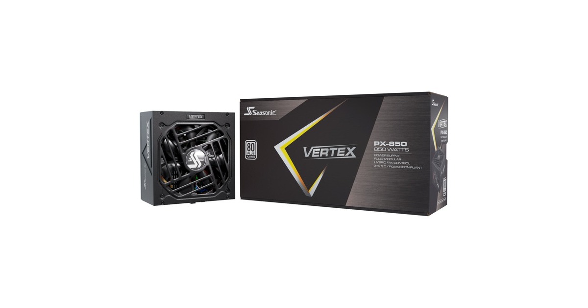 SeasonicVERTEX PX-850 modulaire 850 watt voeding   (Zwart, 1x 12V-2x6, 3x PCIe)