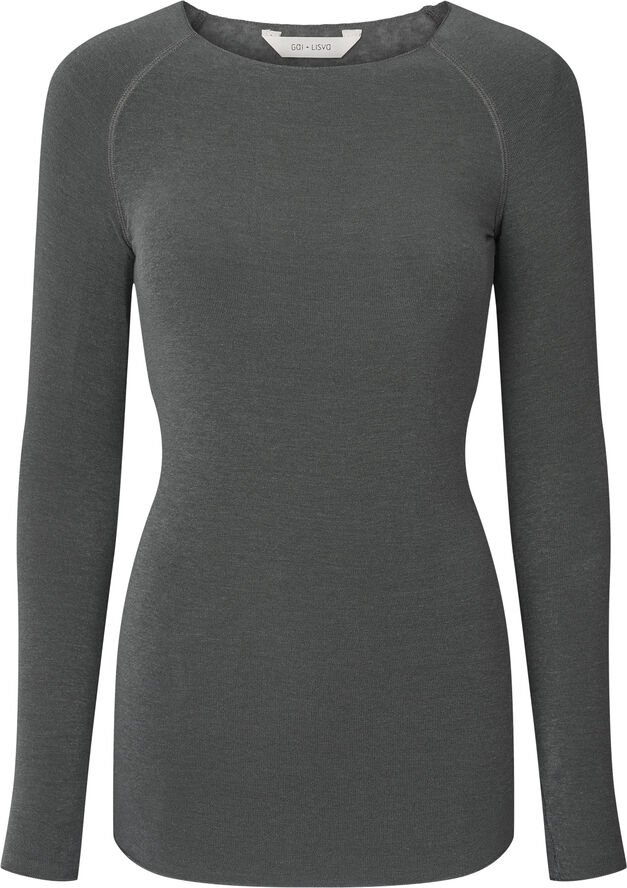 Gai&Lisva Amalie L/S Wool Top Metal grey