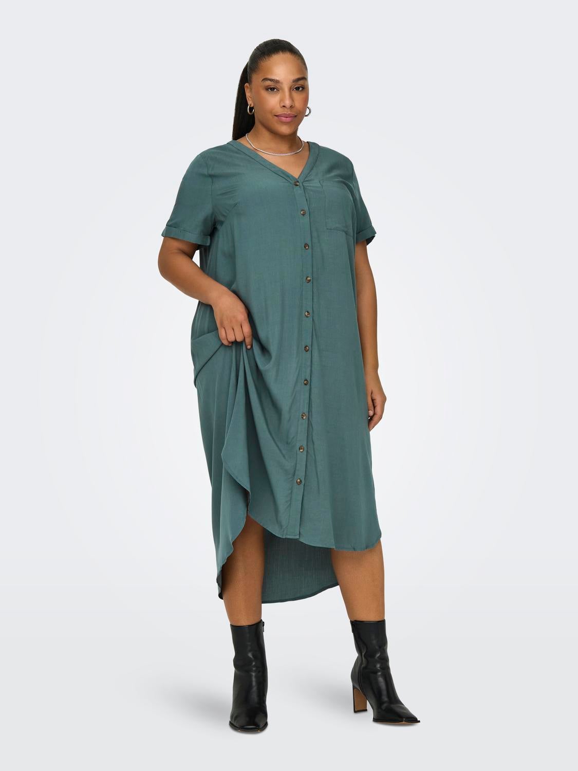 CARNEWDENIZIA Langes Kleid Balsam Green