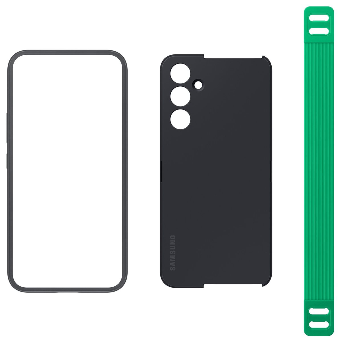 Galaxy A54 5G Hybrid Hardcase Haze Grip Case Hülle   Riemen (EF-XA546CBEGWW) - Grün / Schwarz
