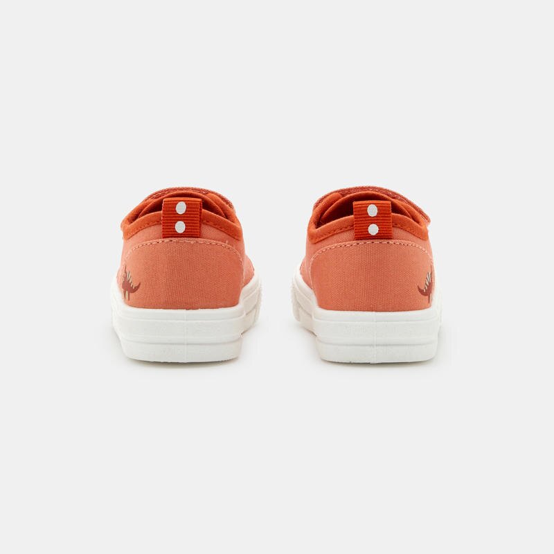 Tennis toile à scratch orange bébé garçon Orange