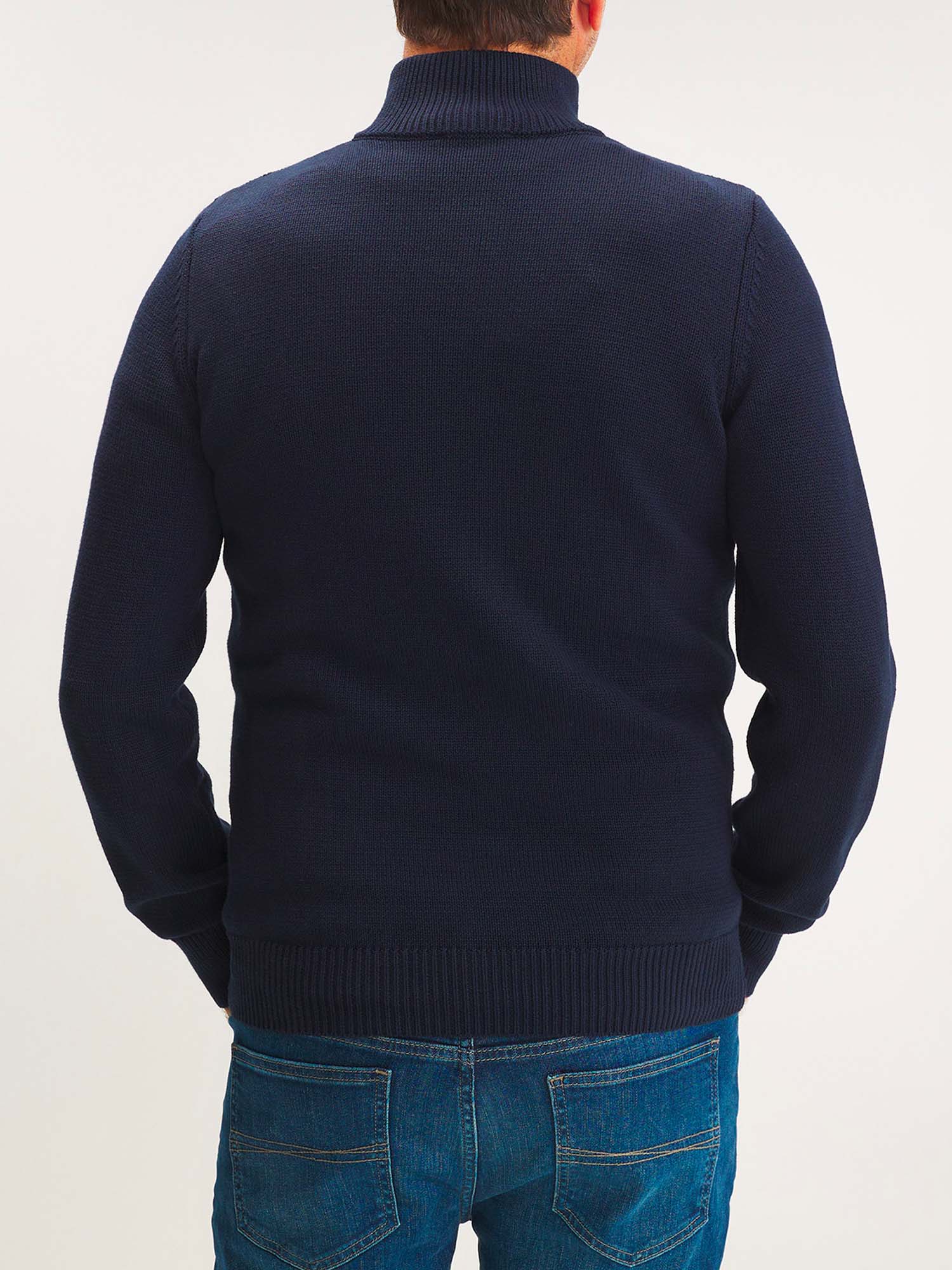 Pull Homme Col Camionneur Marine