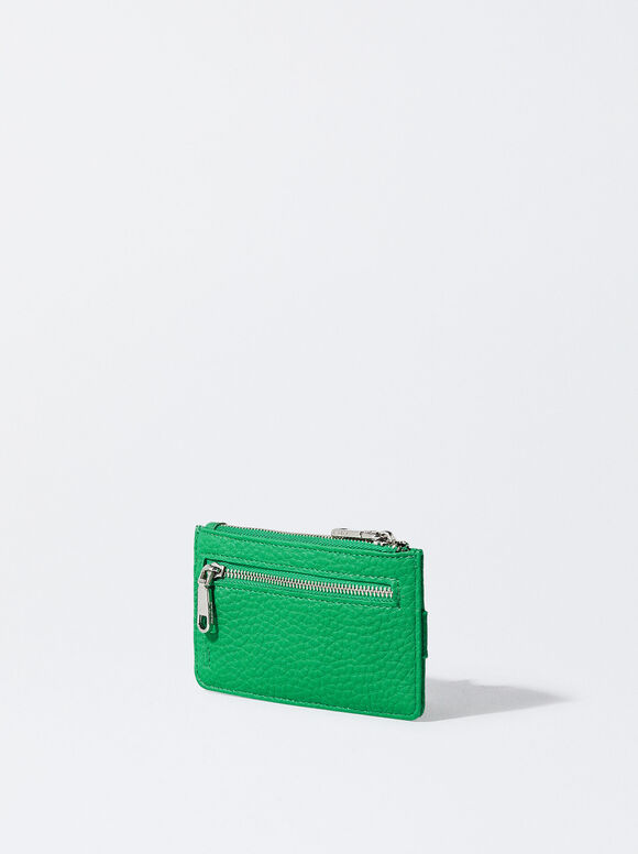 Porta-cartões com porta-moedas - Verde