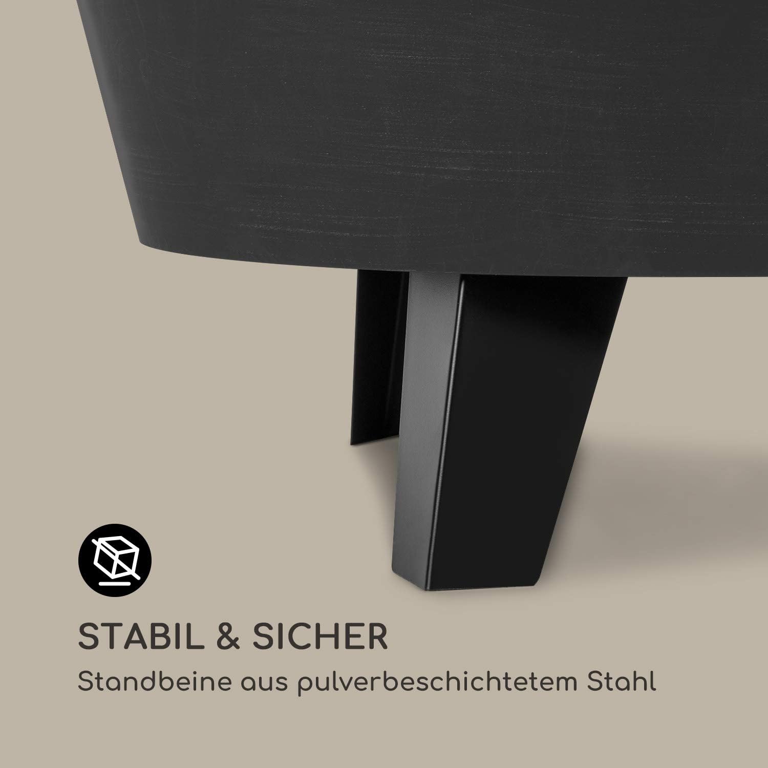Blumfeldt 2-in-1 Feuerschale - Feuerschale für den Garten mit Edelstahl-Grillrost, Feuerschalen FireView Concept, Funkenschutz, Trageringe, Schürhaken & Grillrost, Stil: Nolana, schwarz