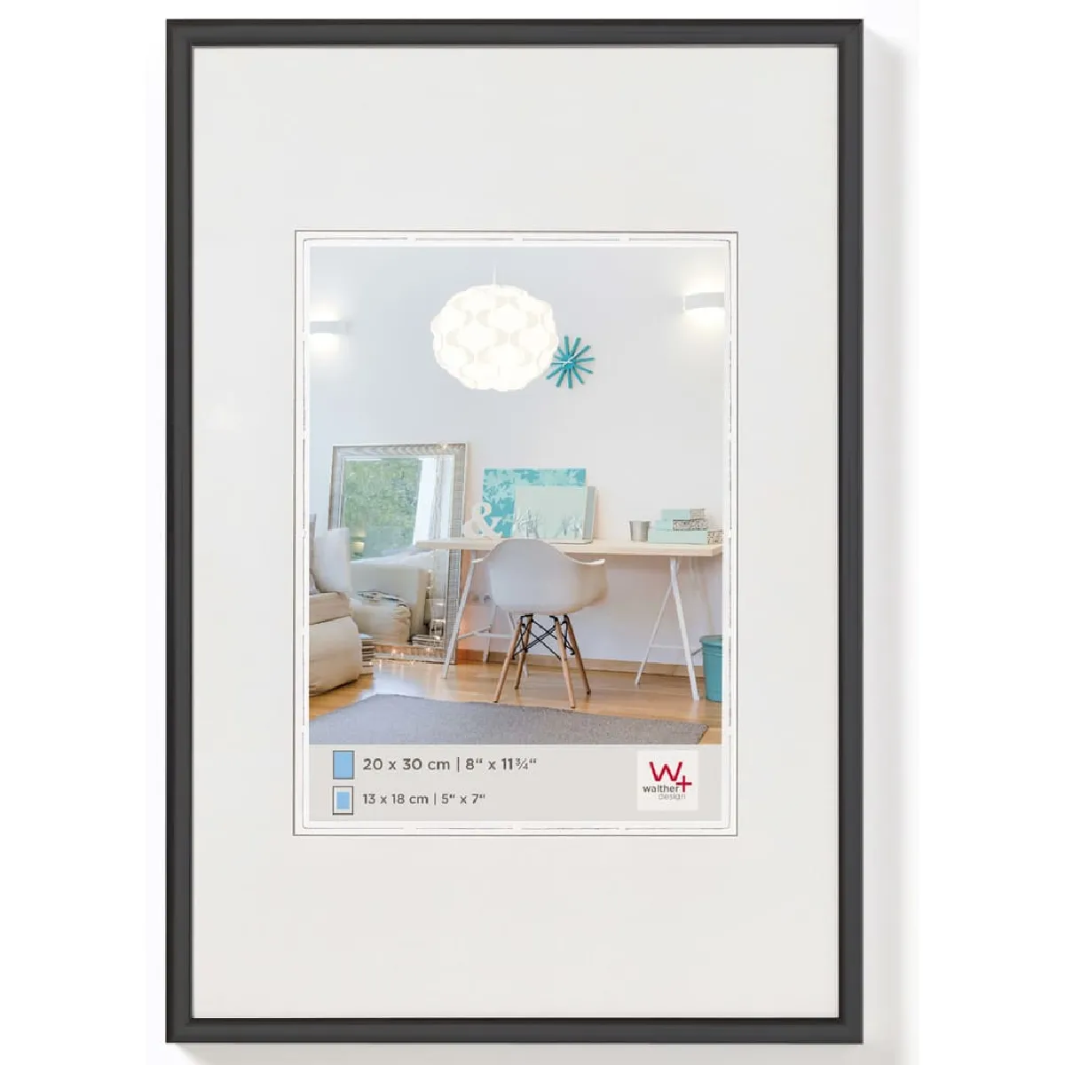 Walther Design Cadre photo 50x60 cm Noir