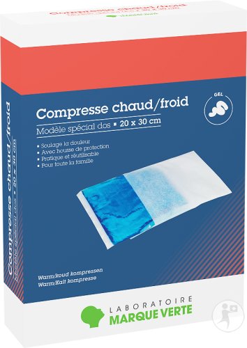 Marque Verte Compresse Chaud Et Froid Modèle Spécial Dos 20x30cm Pièce 1
