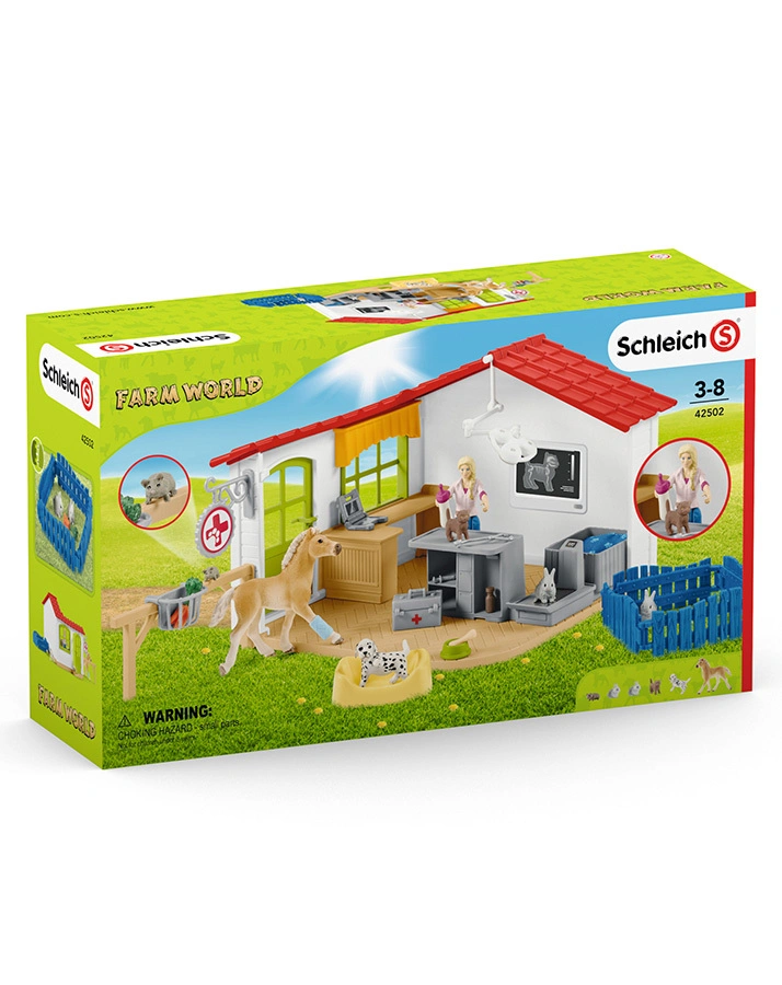 schleich® 42502 Farm World – Tierarzt – Praxis mit Haustieren