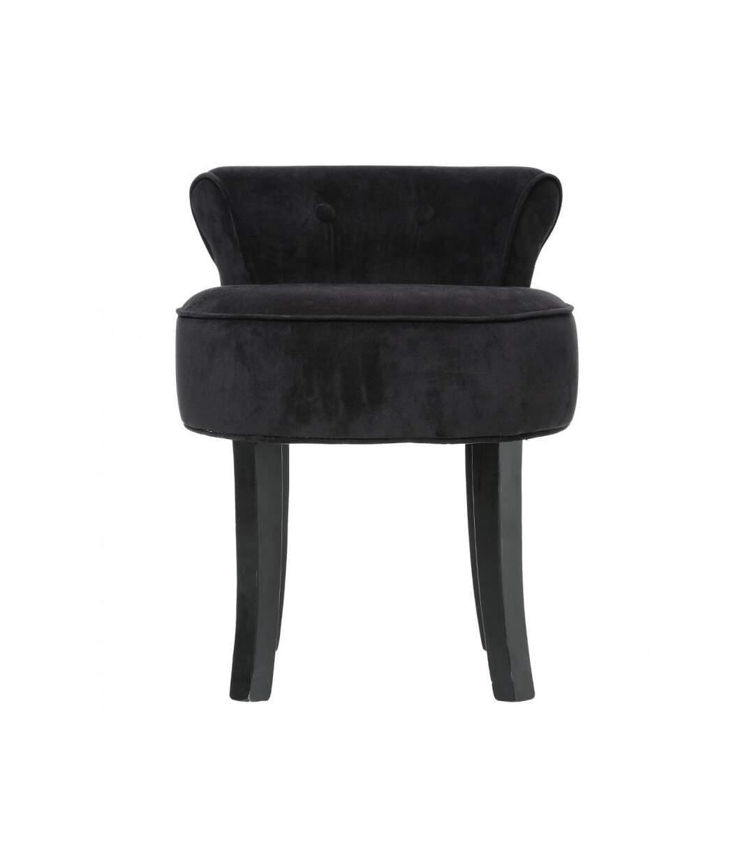 Tabouret Avec Dossier Velours Firmin Noir