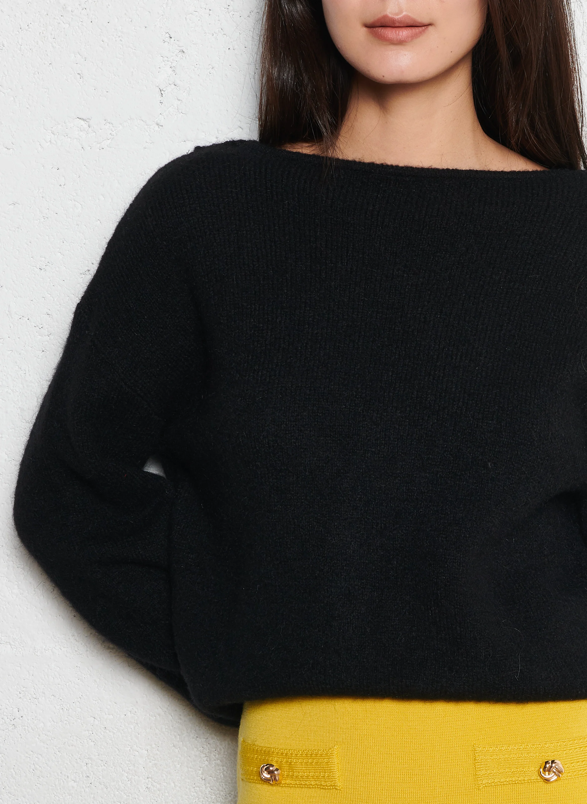 TAIGA - Cardigan encolure V | Noir