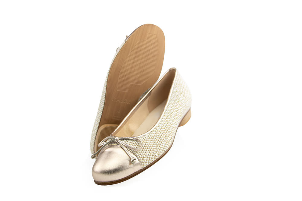 Gabor Ballerina Oak Puder Raffia Metallic