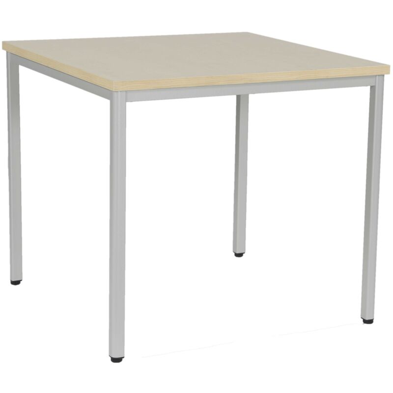 Schreibtisch Steel, 80 x 80 cm, Dekor Ahorn