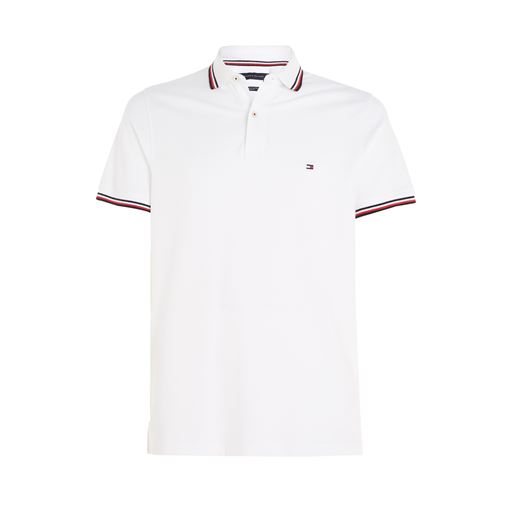 Tommy Hilfiger Tipped Slim Polo, Hvid, XL