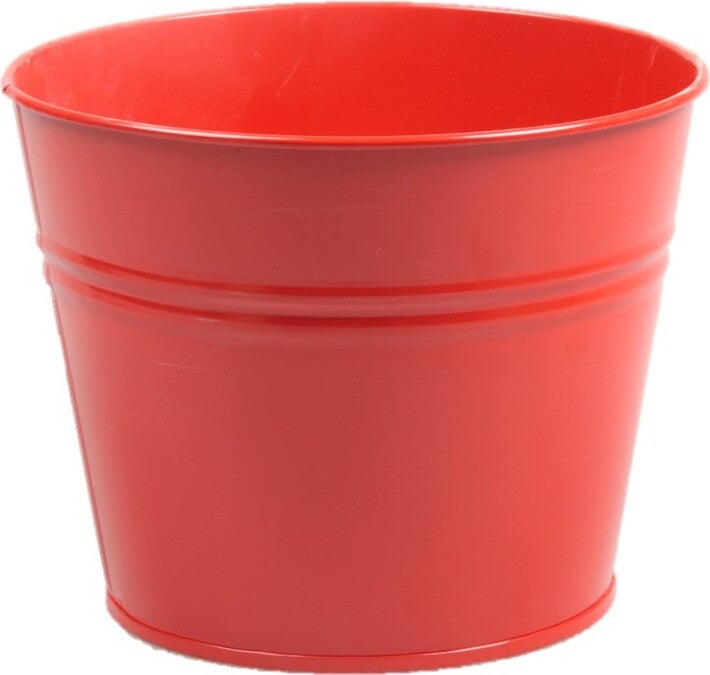 Zinc Collection bloempot Sanvi rood 23 x 23 x 18 cm