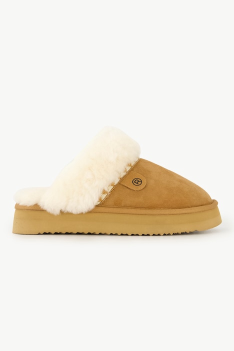 Rohde Hausschuhe, Veloursleder, Lammfellfutter