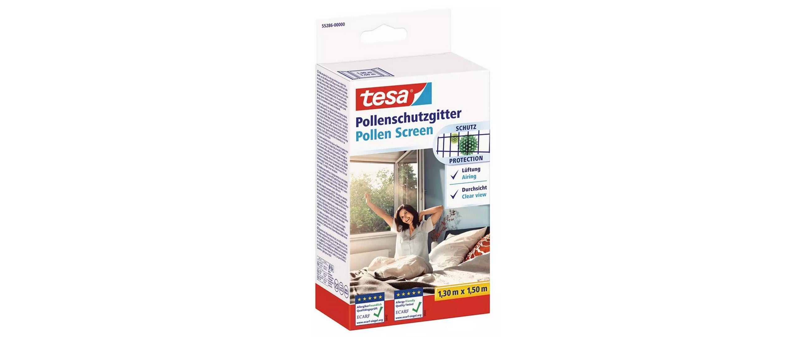 Pollenschutz -Set 130 cm x 150 cm, Anthrazit, 2er PackZuschneidbares, transparentes Pollenschutzgitter für Allergiker