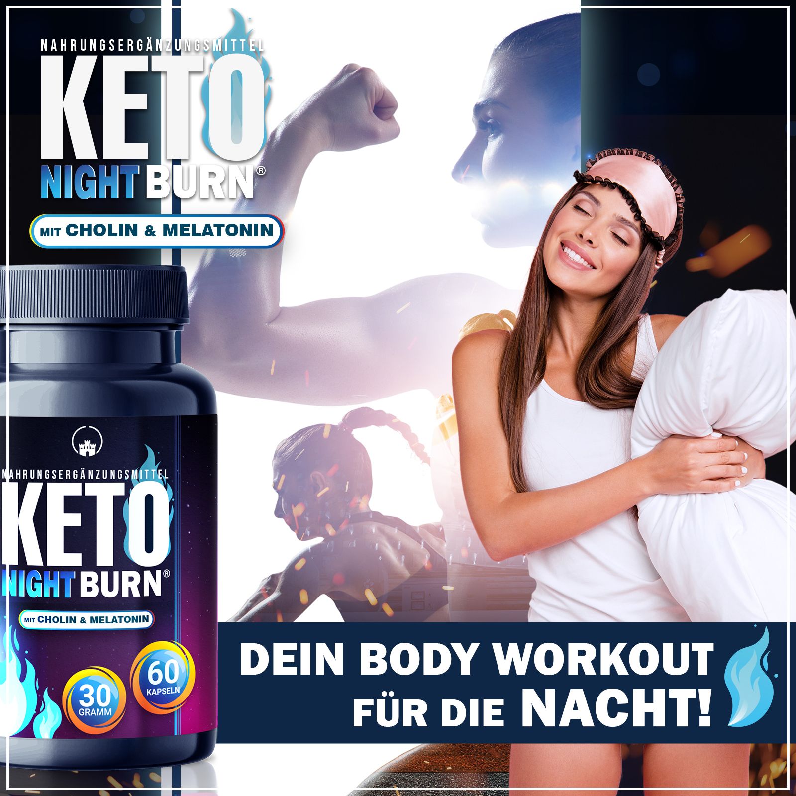 Saint Nutrition® KETO NIGHT BURN mit Melatonin