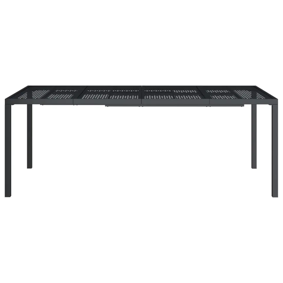 vidaXL - Tuintafel - Antraciet - Staal - 200 x 100 x 72 cm