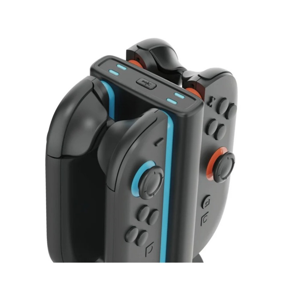 PG-SW2051 (4-fach) Ladestation Charging Dock für Nintendo Switch 2 Joy-Con mit LED-Anzeige - Schwarz