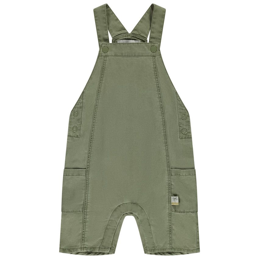 Salopette courte unie pour bébé garçon - Vert