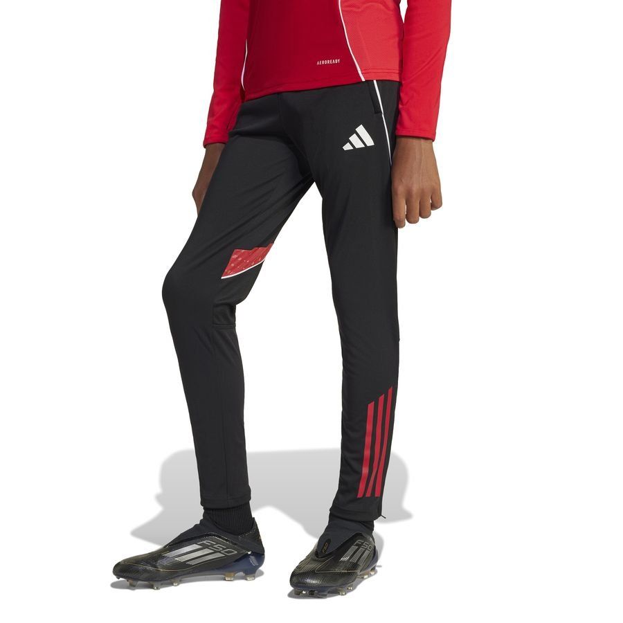 adidas Tiro 25 Competition Bas de Survêtement - Noir/Rouge Enfant