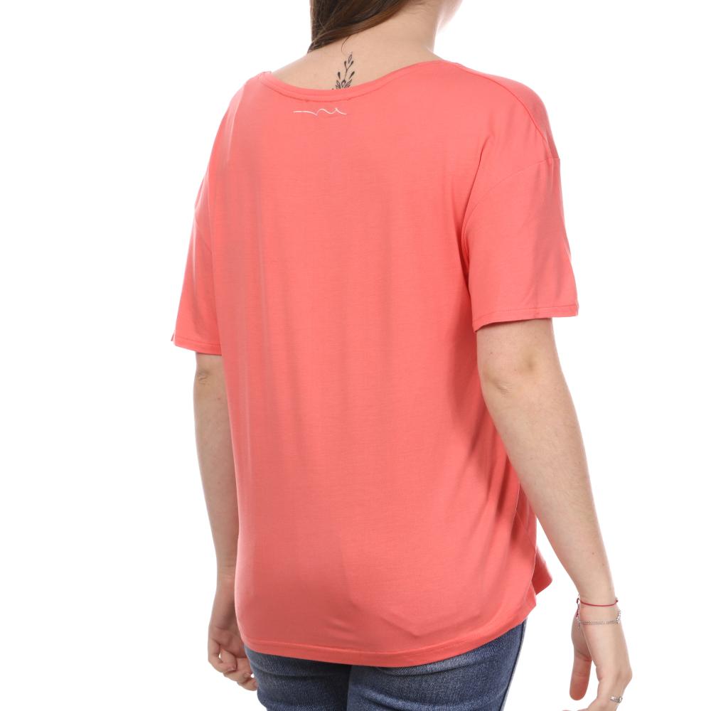 Teddy Smith T-shirt Corail Femme Teddy Smith Tifani