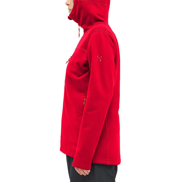 Veste polaire ski rando HAGLÖFS ROSSON MID HOOD W BRIGHT RED