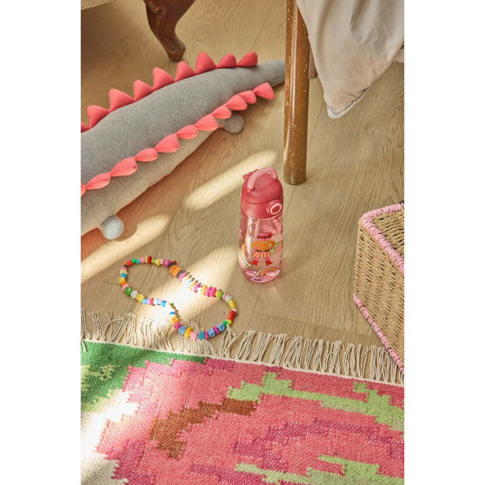 Køb Rice Plastic Kids Drinking Flaske Med Hero Print - Pink - 550 Ml