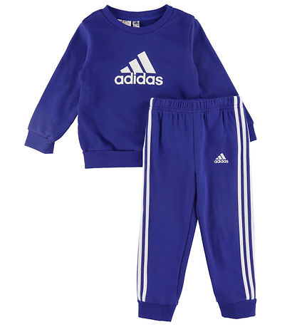 adidas Performance Sweatset - Blau m. Weiß