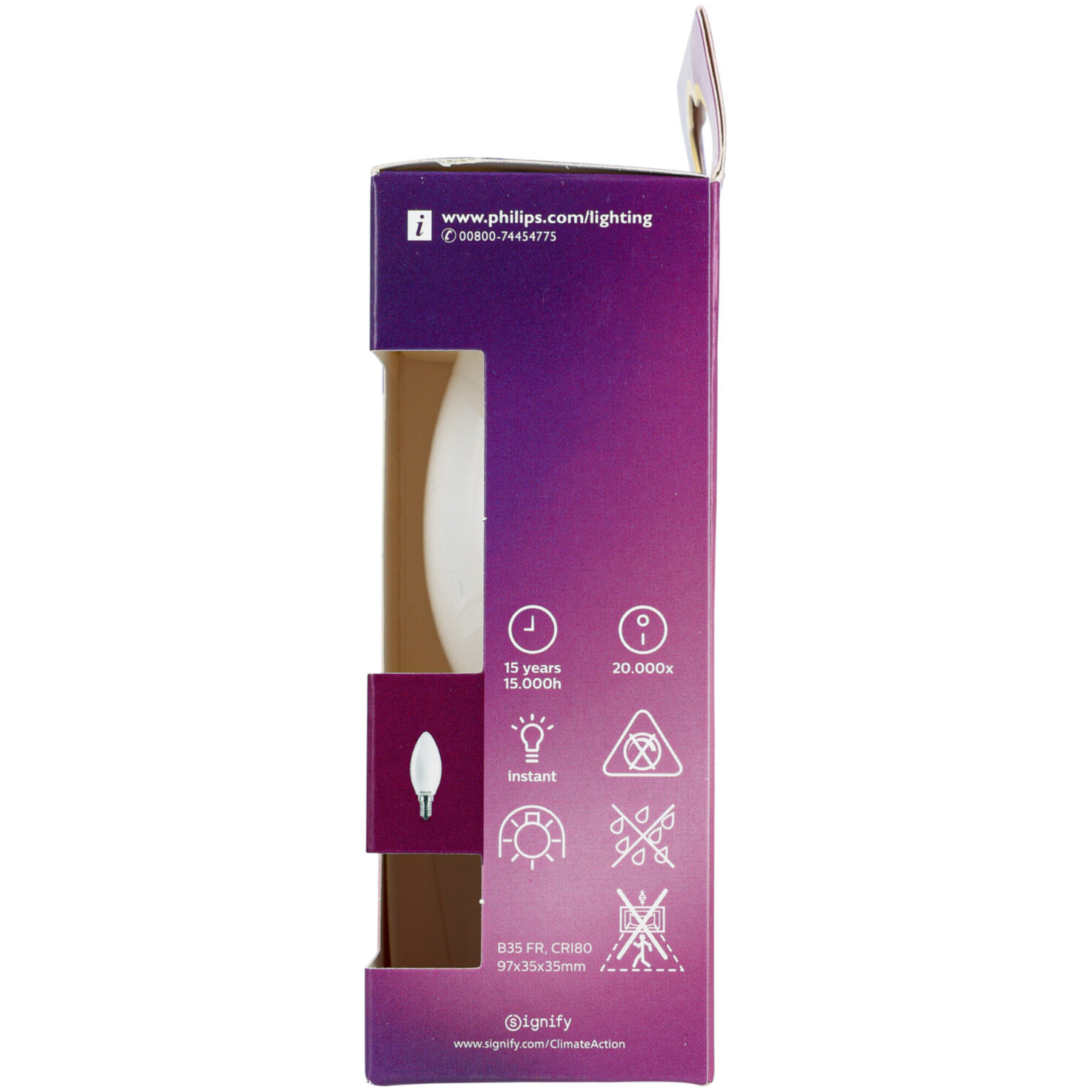 Philips LED-Kerze E14 warmweiss 4.3 W