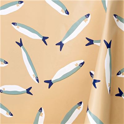 Toile cirée motif poissons