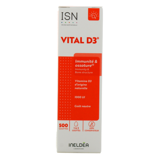 Ineldea Vital D3 1000UI - Capital osseux & Soutien de l'immunité