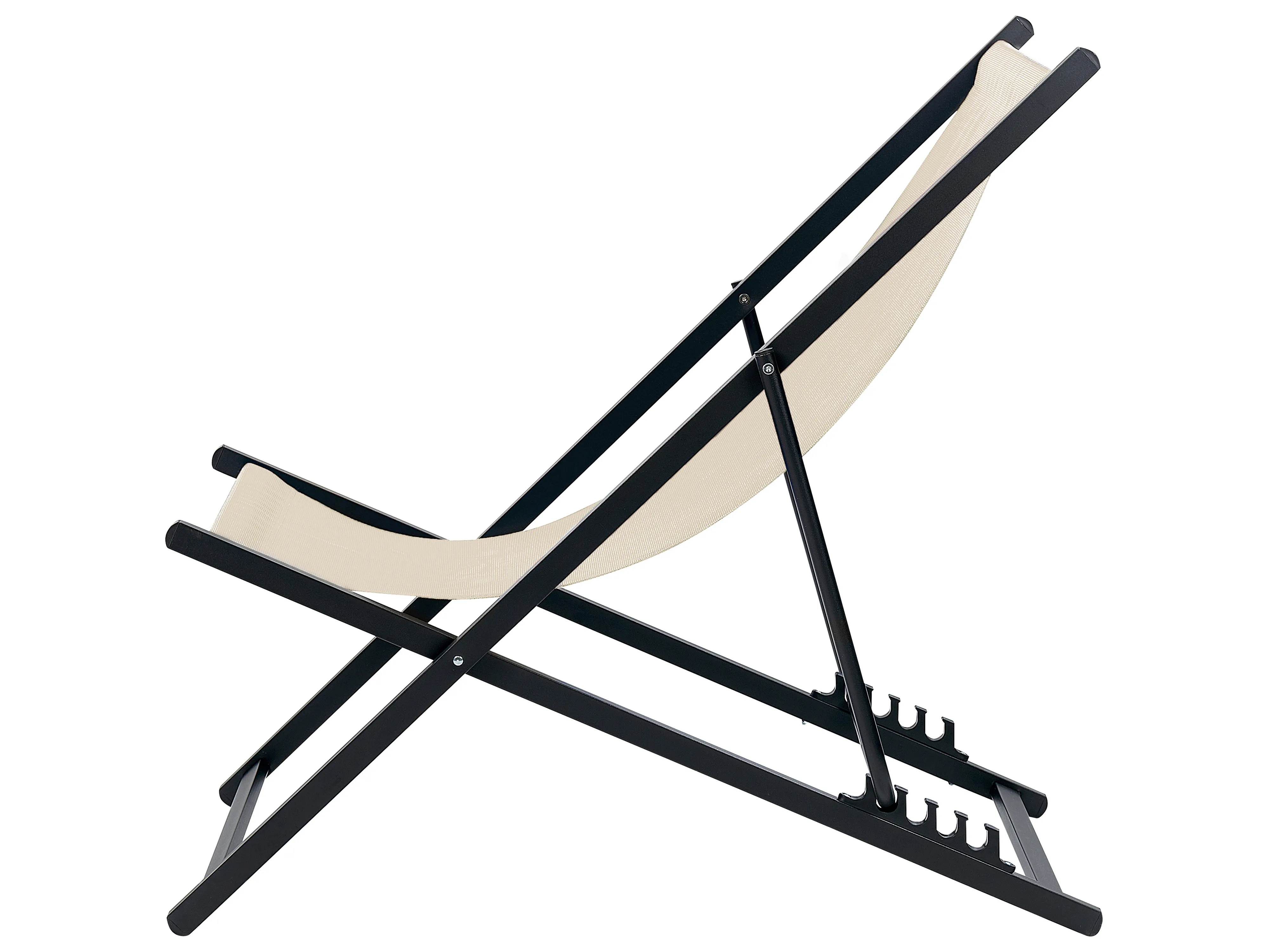 Inklapbare ligstoel LOCRI II Metaal Beige