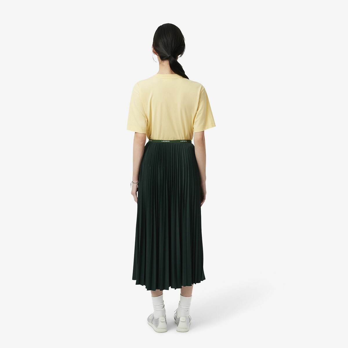LACOSTE<br>Saia longa plissada