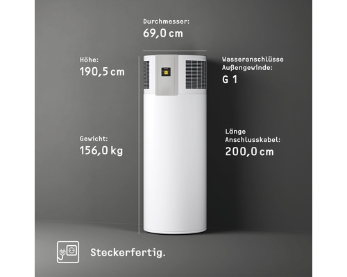 Stiebel Eltron WWK 300 elektronische warmtepomp voor warm tapwater, 300 liter