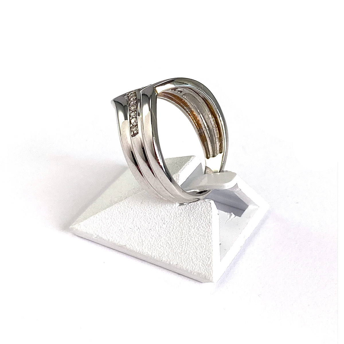 Bague d'occasion or 750 blanc 