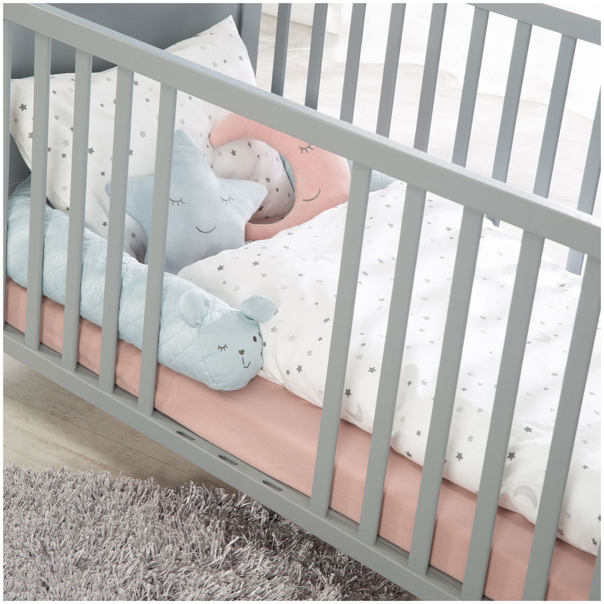 robaroba   Kinderbettset taupe/Sternenzauber