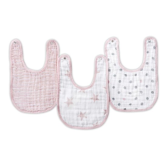 Lot de 3 Bavoirs à boutons-pression   Natural History        de               aden + anais essentials