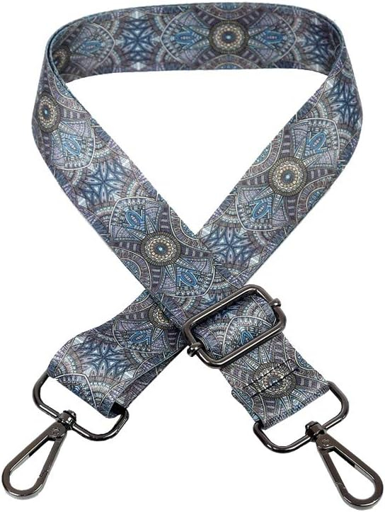 (80-130cm) Ersatz Schultergurt Handtaschen Riemen Mandala Muster - Grau / Blau