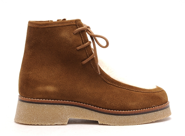 Reqins boots bottine plates femme aruba marron