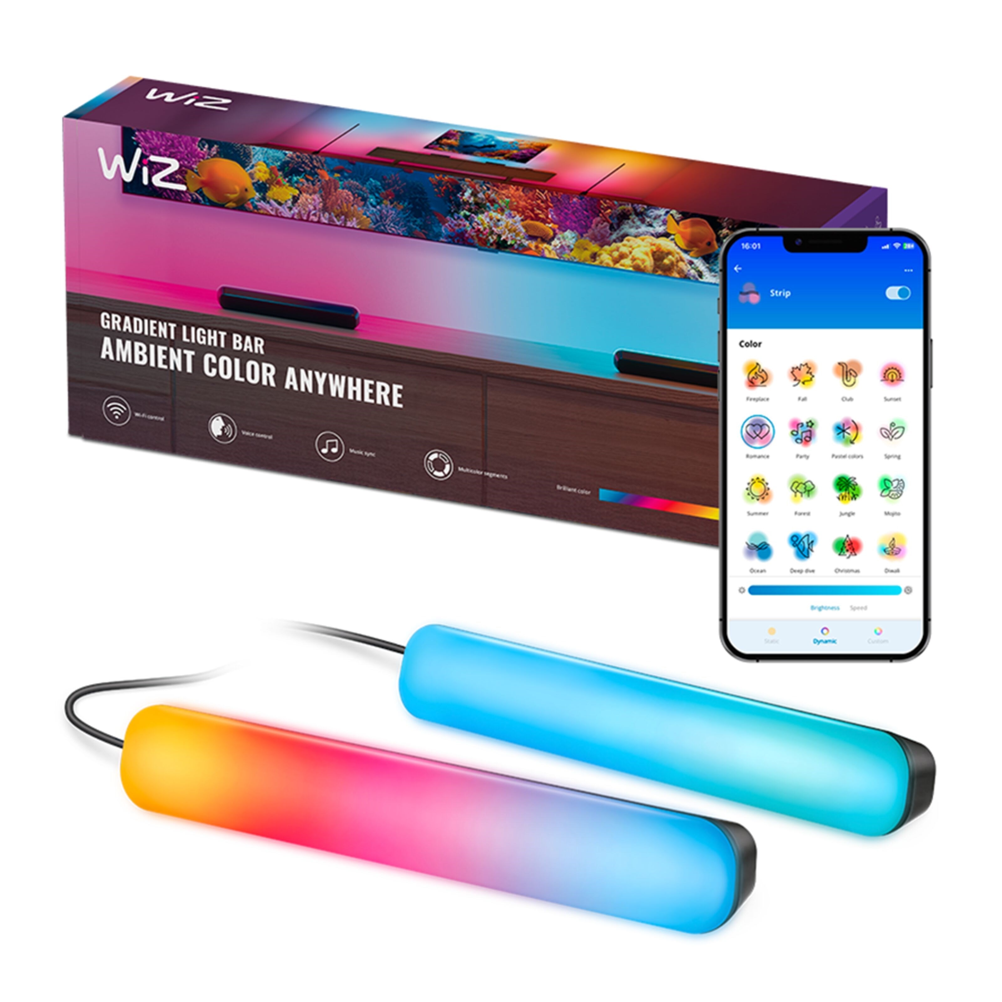 WiZ Gradient Light Bars RGBIC 2-pk.