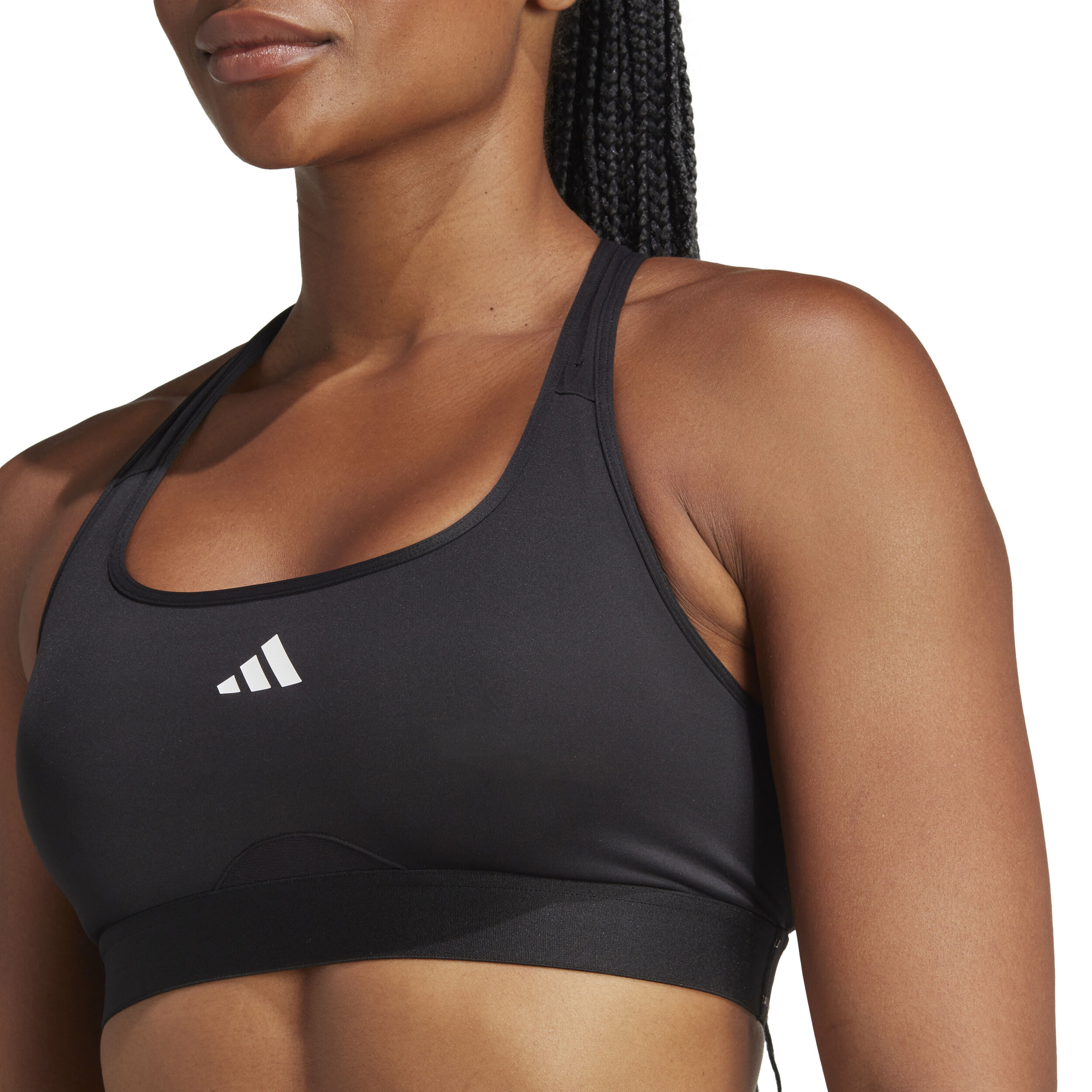 adidas Power Racer Medium Soutien-gorge Sport Femmes - Noir