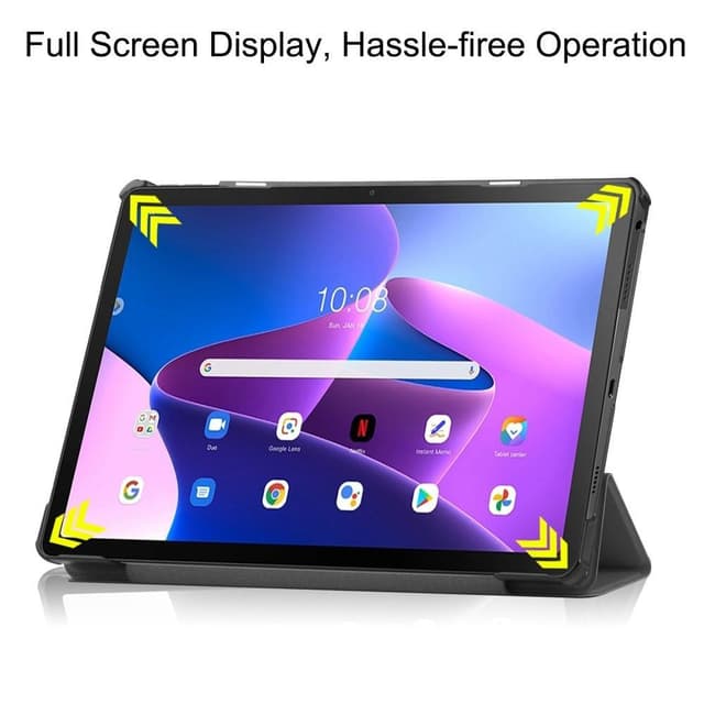 Til Lenovo Tab M10 Plus (Gen 3) Trifoldet Stativdæksel
