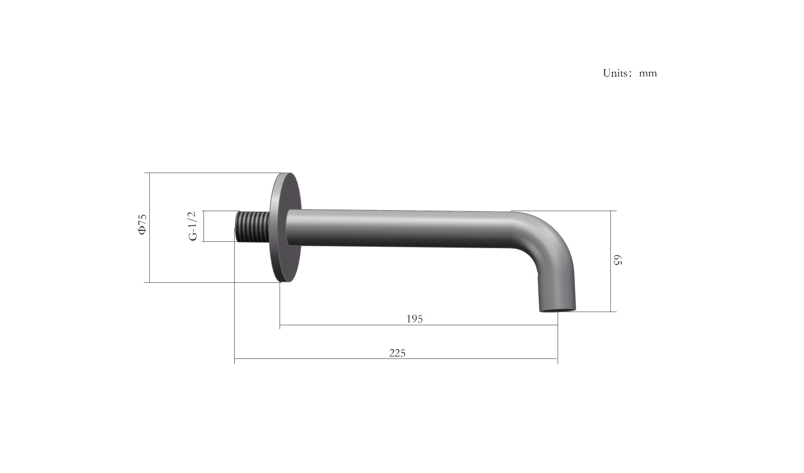 Saniclear Plus baduitloop 20cm RVS