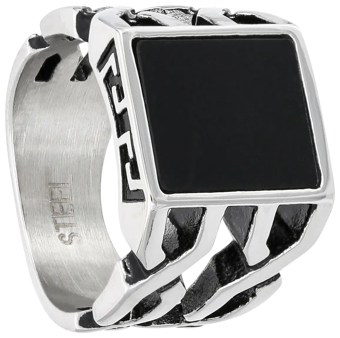 Herren Ring - Black Square