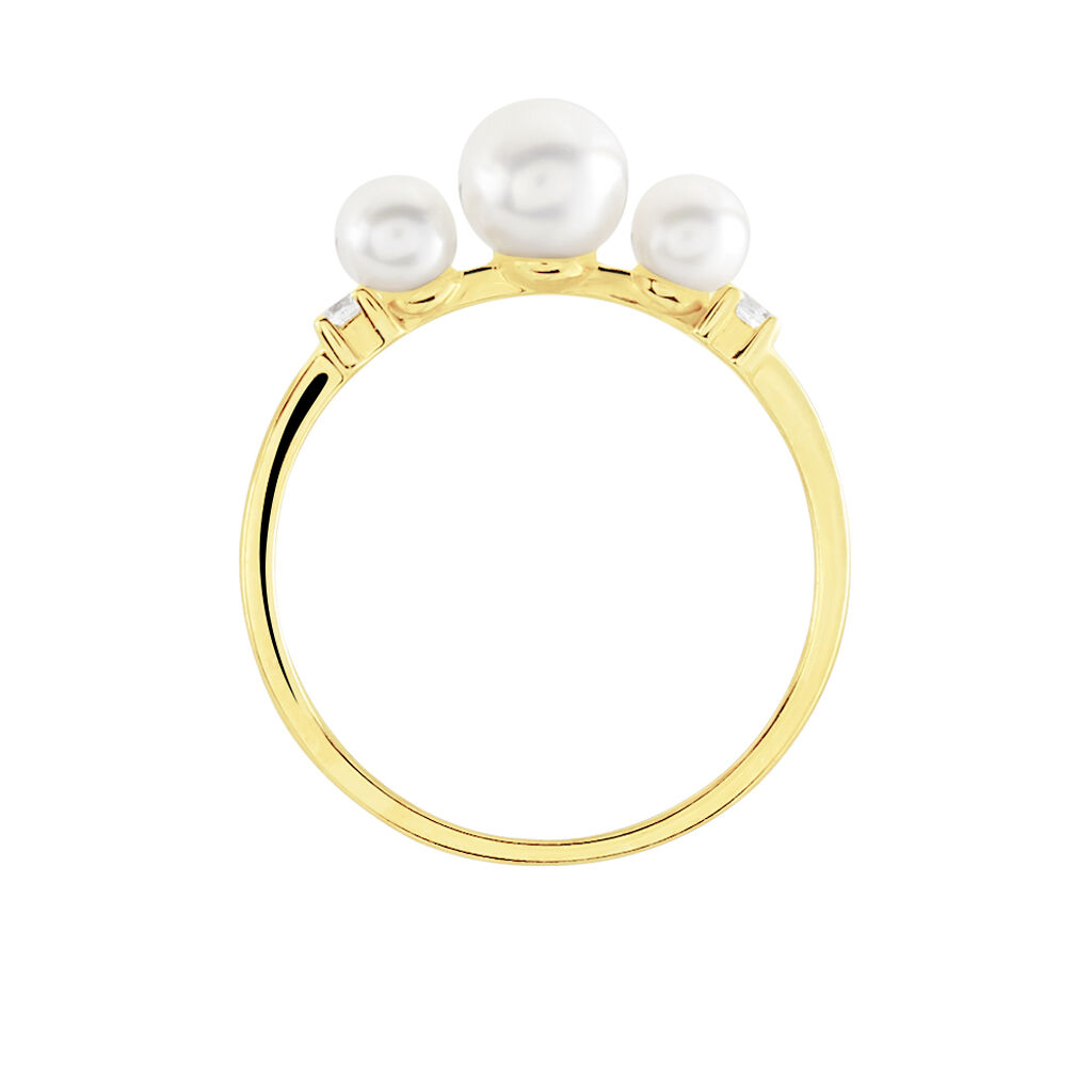 Bague Jwan Or Jaune Perle De Culture