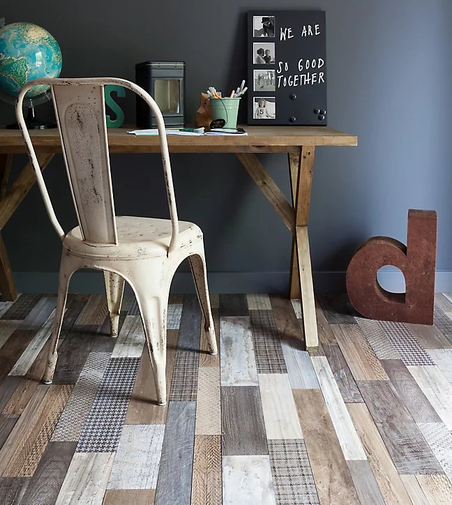 Revêtement sol PVC Texline Westwood marron 4m (vendu au m²)